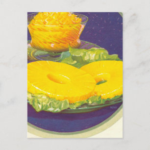 Postal Pintura de piña retro