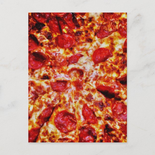 Postal Pintura de pizza (Anverso)
