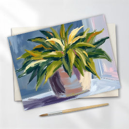 Postal Pintura de planta de serpiente | Planta de interio