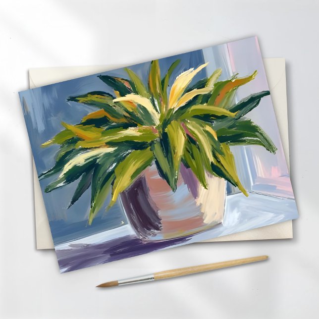 Postal Pintura de planta de serpiente | Planta de interio (Subido por el creador)