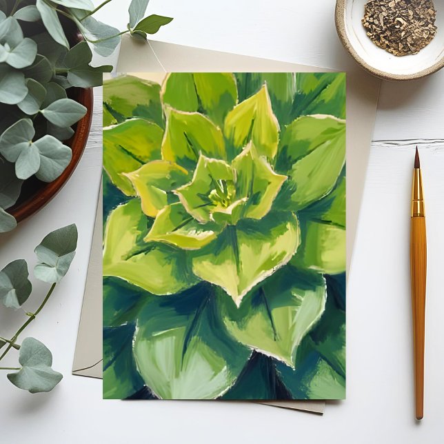 Postal Pintura de planta verde exitosa (Subido por el creador)