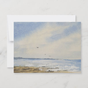 Postal Pintura de playa