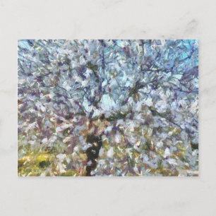 Postal Pintura de Pointillism de primavera