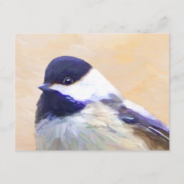 Postal Pintura de pollo - Arte original de aves (Anverso)