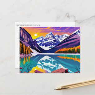 Postal Pintura de Poster Banff Retro