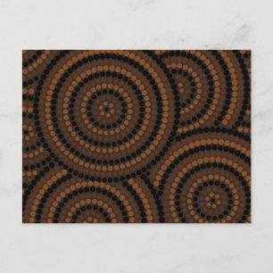 Postal Pintura de puntos aborigen
