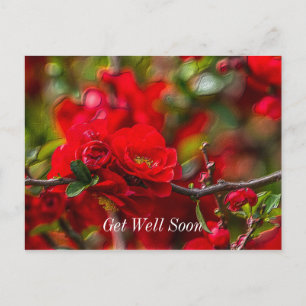 Postal Pintura de Rama de Quince
