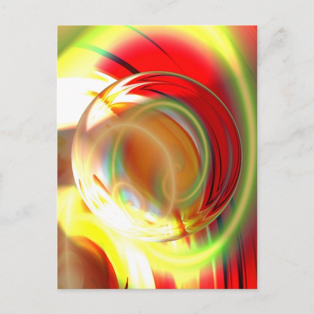 Postal Pintura de resumen digital por ordenador (Anverso)