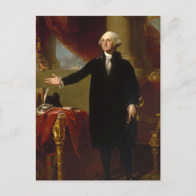 Postal Pintura de retrato de George Washington 2 (Anverso)