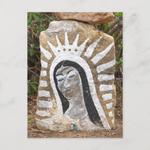 Postal Pintura de roca de Nuestra Señora de Guadalupe, Al