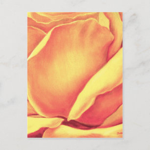 Postal Pintura de rosa amarillo - múltiple