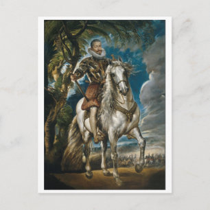 Postal Pintura de Rubens: El duque de Lerma