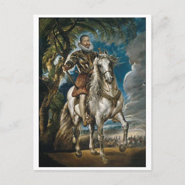 Postal Pintura de Rubens: El duque de Lerma (Anverso)