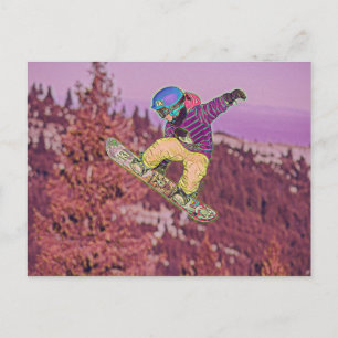 Postal Pintura de Snowboard