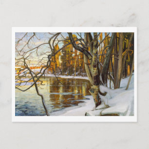 Postal Pintura de sol de invierno de Westerholm