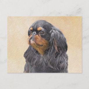 Postal Pintura de Spaniel de Juguete Inglés Arte Animal O