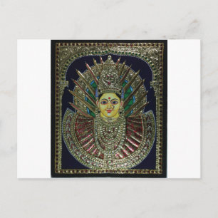 Postal Pintura de Tanjore Adi Parashakti