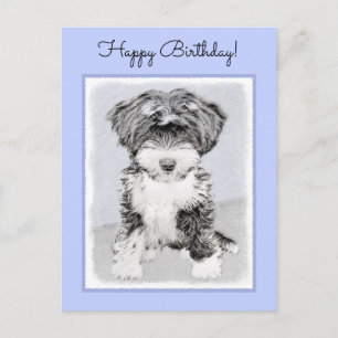 Postal Pintura de territorio tibetano - Arte de perro ori