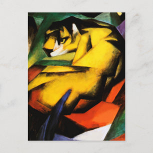 Postal Pintura de tigre de Franz Marc