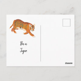 Postal Pintura de tigre en la jungla con merodeo