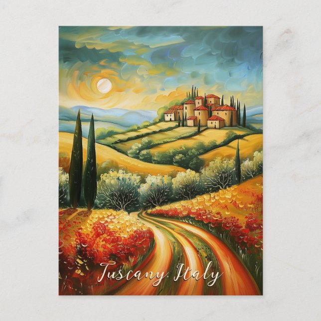 Postal Pintura de Toscana en el Valle de las Flores | Art (Anverso)