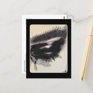 Postal Pintura de 'Un recuerdo en la oscuridad' sobre una