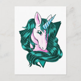Postal Pintura de unicornio