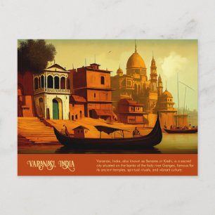 Postal Pintura de Varanasi India
