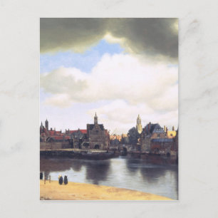 Postal Pintura de Vermeer, artista holandés