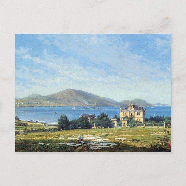 Postal Pintura de Viaje Bilbao de la España Vieja (Anverso)