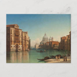 Postal Pintura de viaje de arte vintage de Canal Grande V