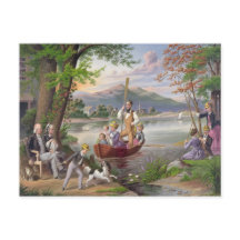 Pintura de vida familiar vintage