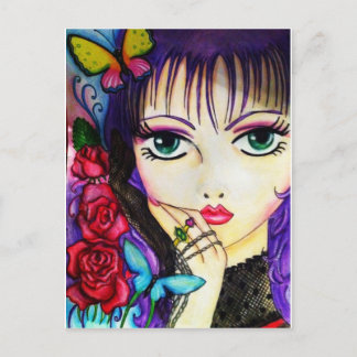 Postal Pintura decorativa brillante de manga