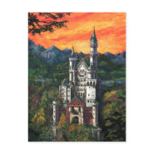 Pintura del castillo Schloss Neuschwanstein