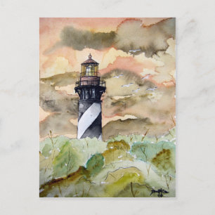 Postal Pintura del faro de St Augustine Florida