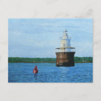 Pintura del Faro del Canal de Lubec
