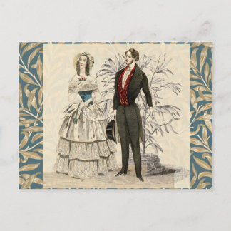 Postal Pintura del matrimonio Boda victoriano de 1844