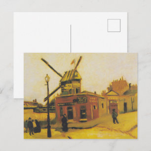 Postal Pintura del Molino de Viento de Van Gogh París Vin