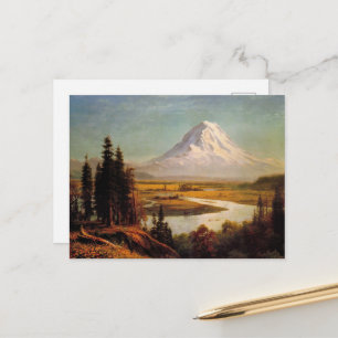 Postal Pintura del Monte Rainier por Albert Bierstadt