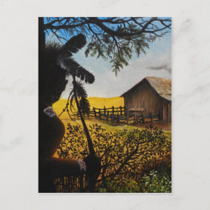 Postal Pintura del nativo americano