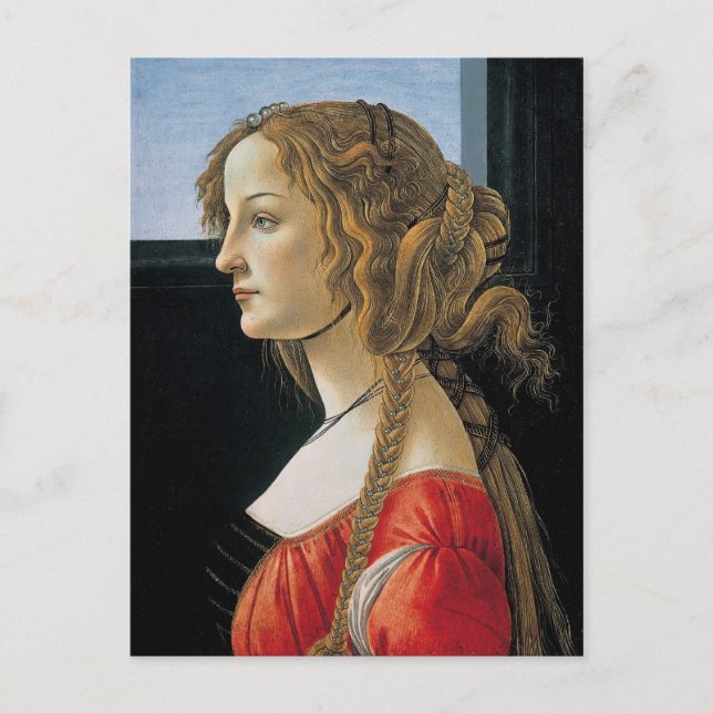 Postal Pintura del Renacimiento Botticelli (Anverso)