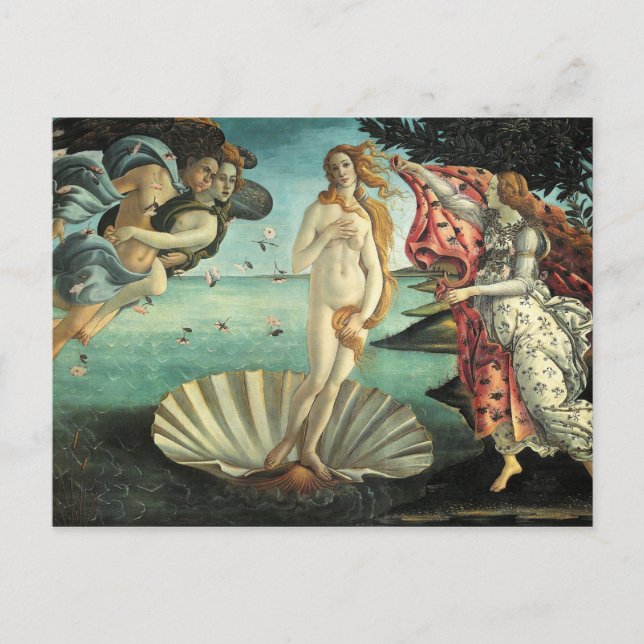 Postal Pintura del Renacimiento Botticelli (Anverso)