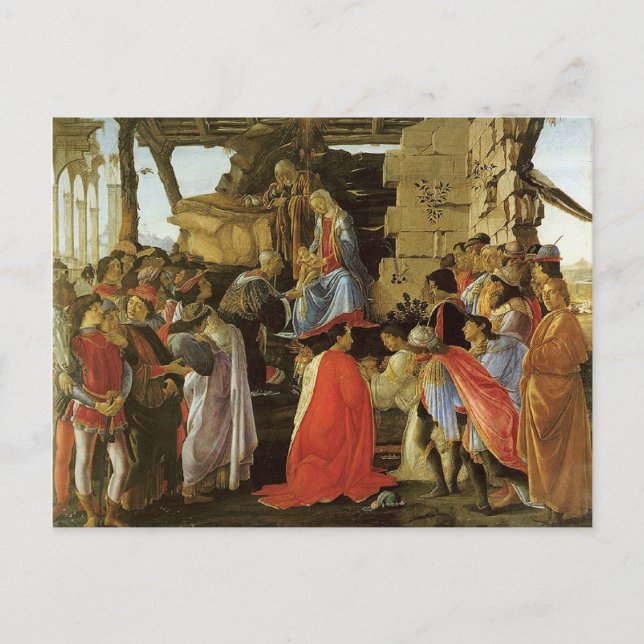 Postal Pintura del Renacimiento Botticelli (Anverso)
