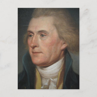 Postal Pintura del retrato de Thomas Jefferson