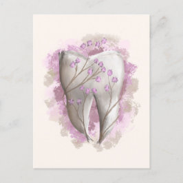 Postal Pintura dental. Dentista, plantilla de asistente d