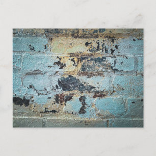 Postal Pintura descamada en textura de pared de ladrillo