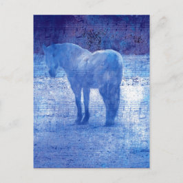 Postal Pintura digital de caballo púrpura