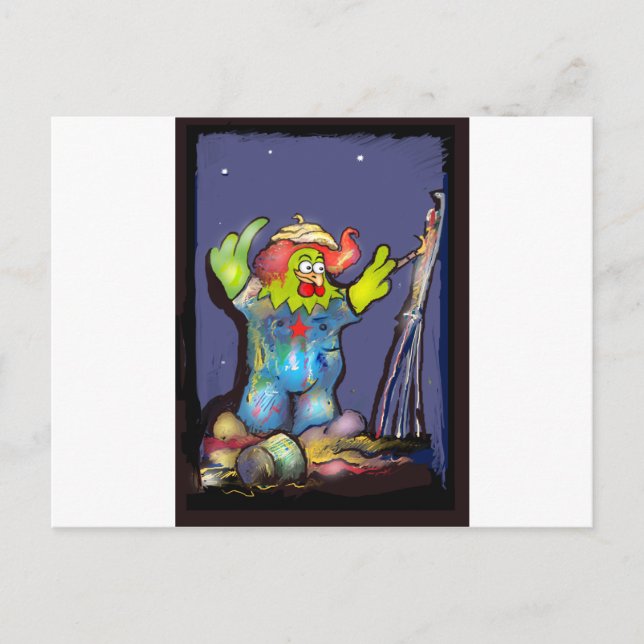 Postal Pintura digital realizada en Photoshop con tableta (Anverso)