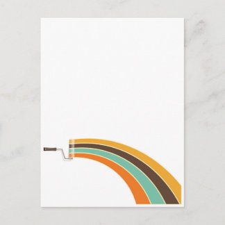Postal Pintura en colores retro