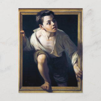 Postal Pintura "Escapando de la crítica" Arte de Trampant